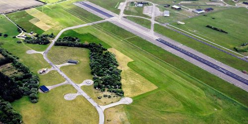 Aerial image of the Leck airfield